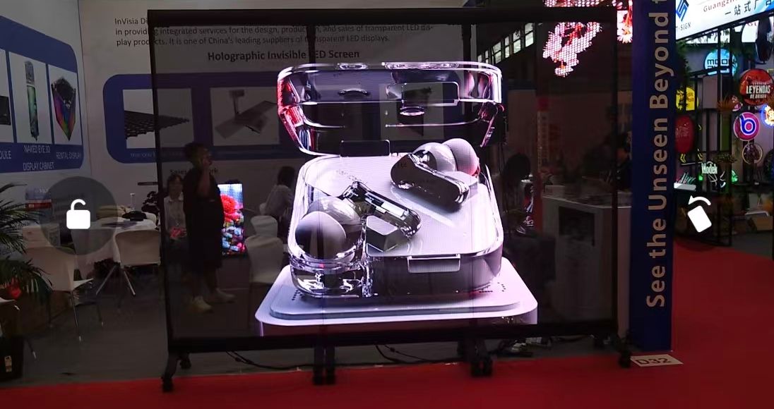 holographic LED display poster