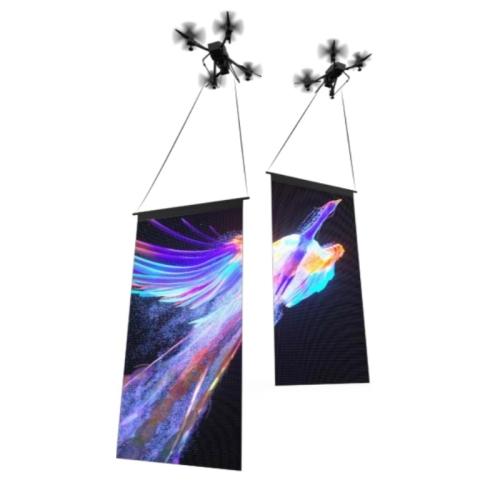 flying LED screen InVisia