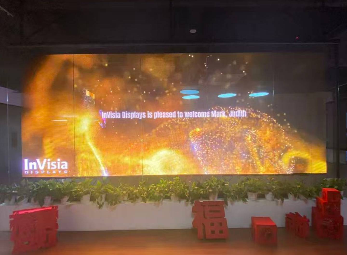 holographic LED screens glass mount