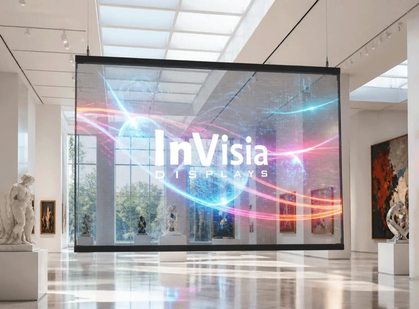 InVisia P2.9 Transparent Mesh LED Display for Museums in the USA