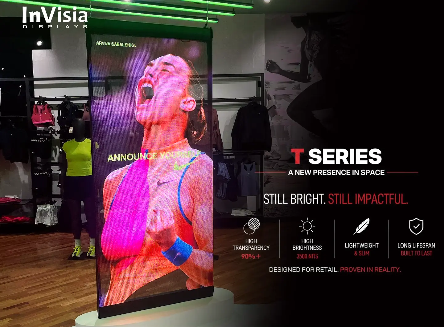 transparent led poster InVisia t series