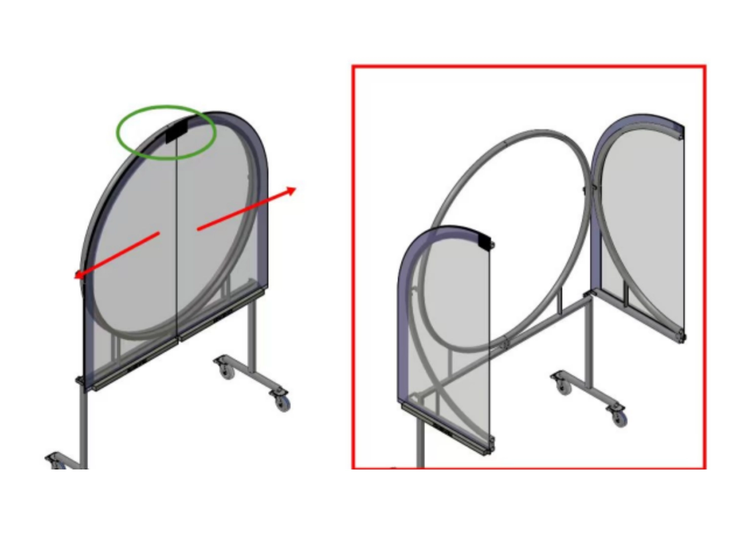 InVisia Custom Curved transparent LED Door